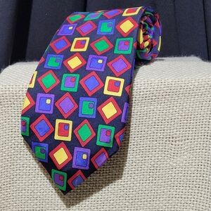 Rooster 100% Silk Vibrant Color Necktie 58" x 4" Made in USA